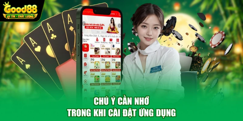 Chú ý cần nhớ trong khi cài đặt ứng dụng