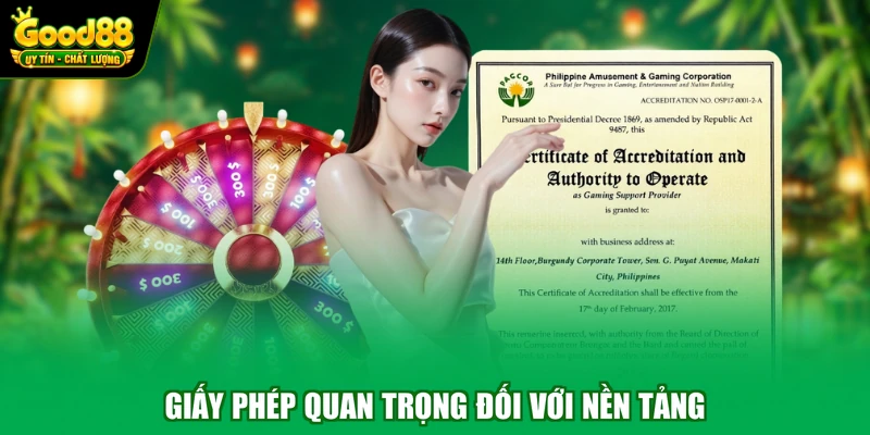 Giấy phép quan trọng đối với nền tảng